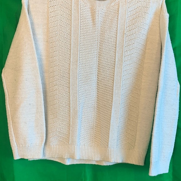 Children’s Place Cable Knit Sweater Pullover Cream Sparkles Girls Sz 7-8 - Picture 5 of 5